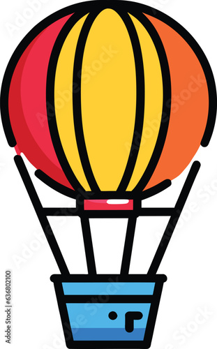 Hot air balloon vector