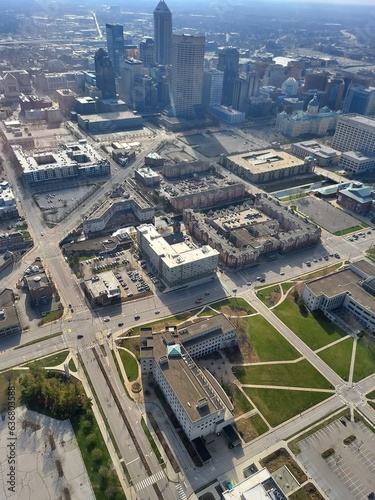 Indianapolis Indiana from Helicopter
