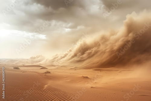 Spectacular sandstorms visiting vast deserts are natural phenomena that occur in desert weather and weather, cumulonimbus clouds and highlands.
