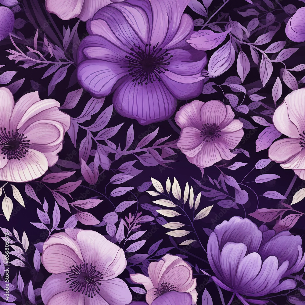 Purple Floral Pattern Purple Floral Pattern