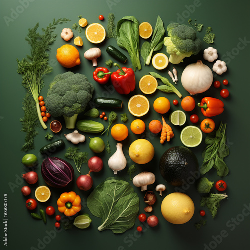 vegetables and fruits colors