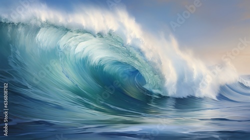 Photo of a majestic ocean wave