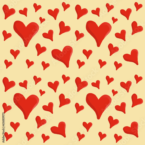 seamless pattern with hearts