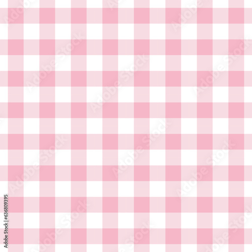 Cute trendy and fashionable pink simple gingham checkered pattern background template design element