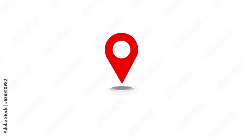 Location map geo pin icon, Location Pin pointer Animation background. k1_611