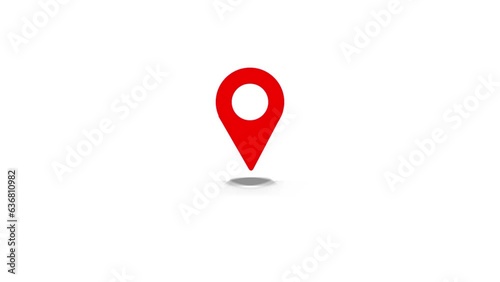 Location map geo pin icon, Location Pin pointer Animation background. k1_611