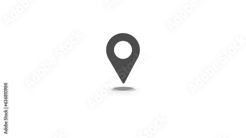 Location map geo pin icon, Location Pin pointer Animation background. k1_612