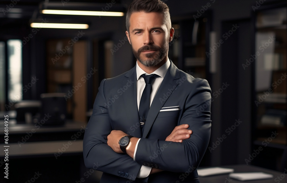 Manager of a big company in elegant suit Manager of a big company in elegant suit
