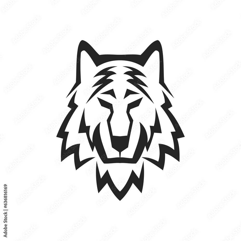 Fototapeta premium Wolf logo template Isolated. Brand Identity. Icon Abstract Vector graphic
