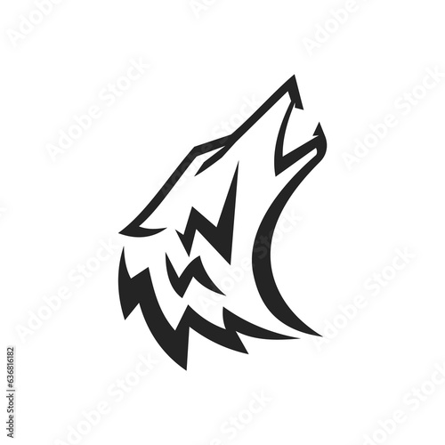 Wolf logo template Isolated. Brand Identity. Icon Abstract Vector graphic photo