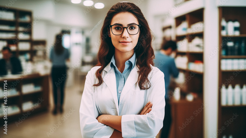 young woman pharmacist