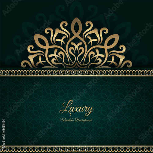 luxury background with golden mandala ornament