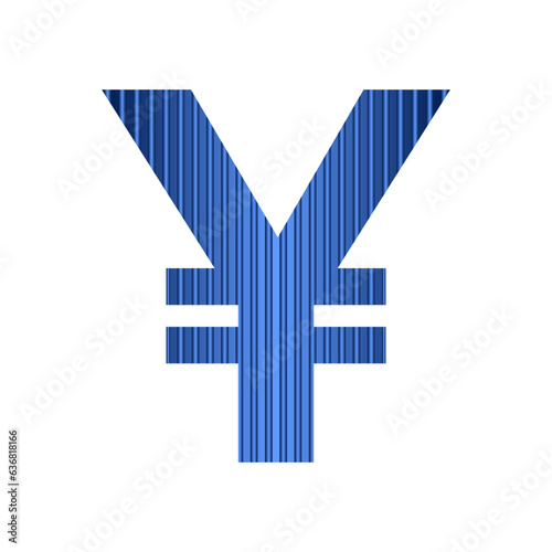 Yen icon on white.