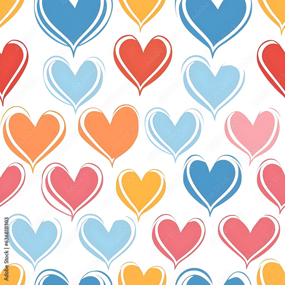 seamless pattern with hearts seamless pattern with hearts