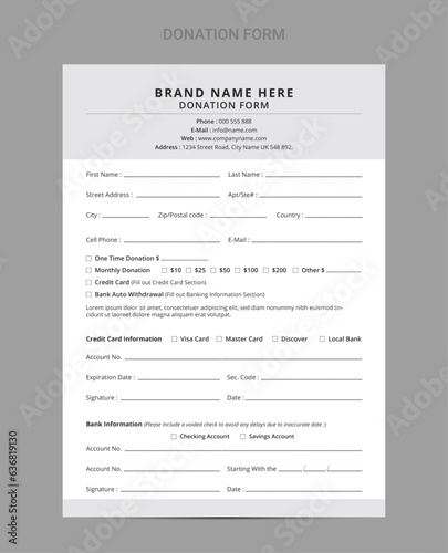 donation form