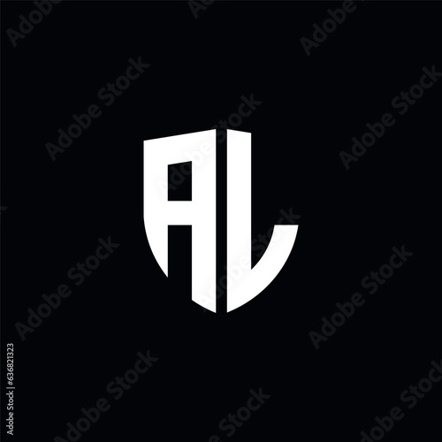 Letter al or la logo template