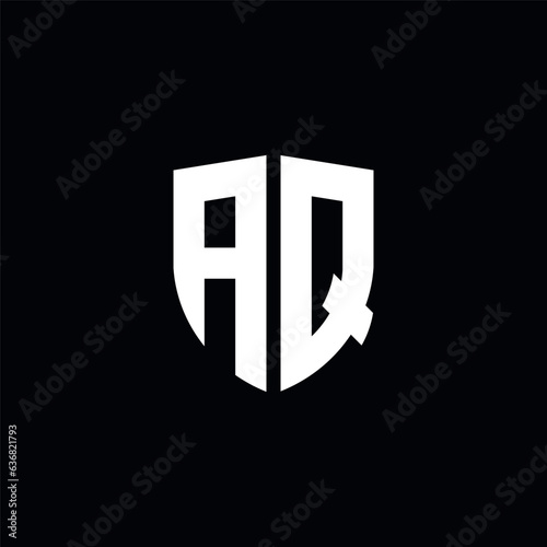 Letter aq or qa logo template