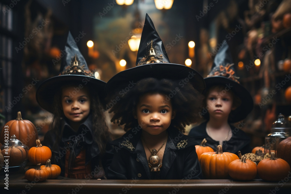 Halloween Funtastic, Kids Celebrating with Spooky Delight Halloween Funtastic, Kids Celebrating with Spooky Delight