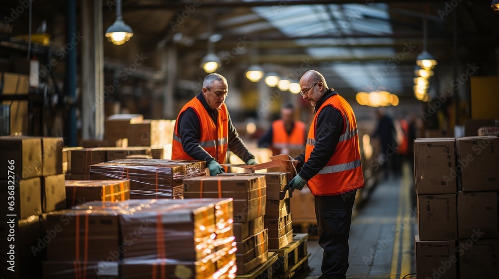Performing manual labour at a warehouse. Performing manual labour at a warehouse.