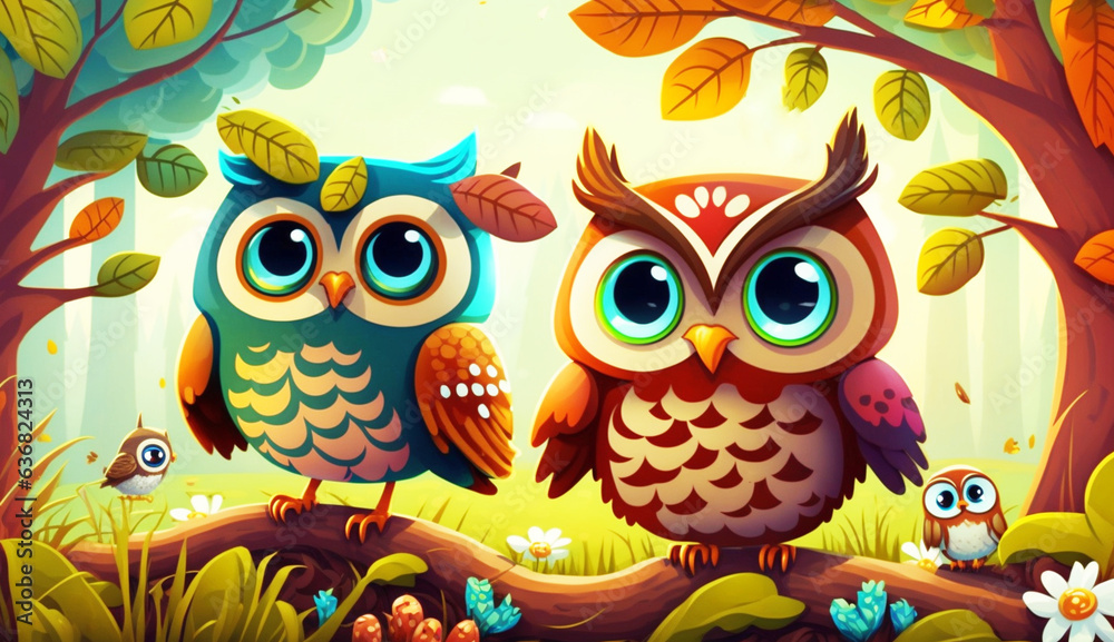 owl on a tree owl on a tree