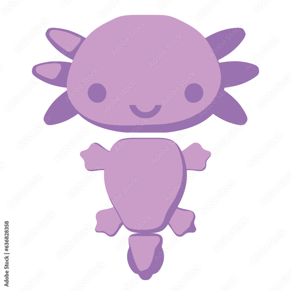 Fototapeta premium cute lilac axolotl