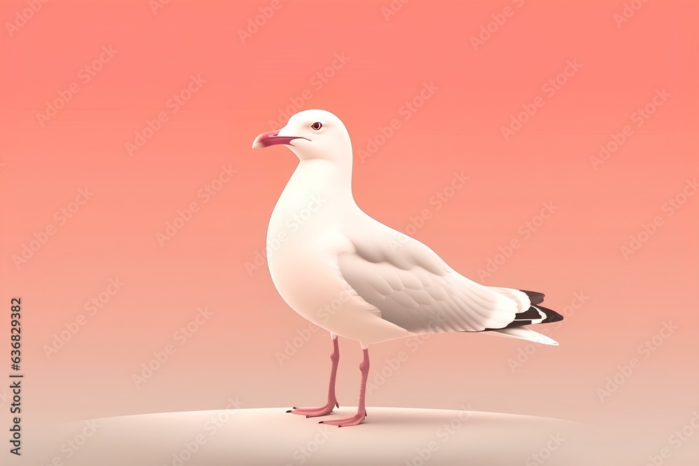 seagull on a coral background made by midjeorney seagull on a coral background made by midjeorney