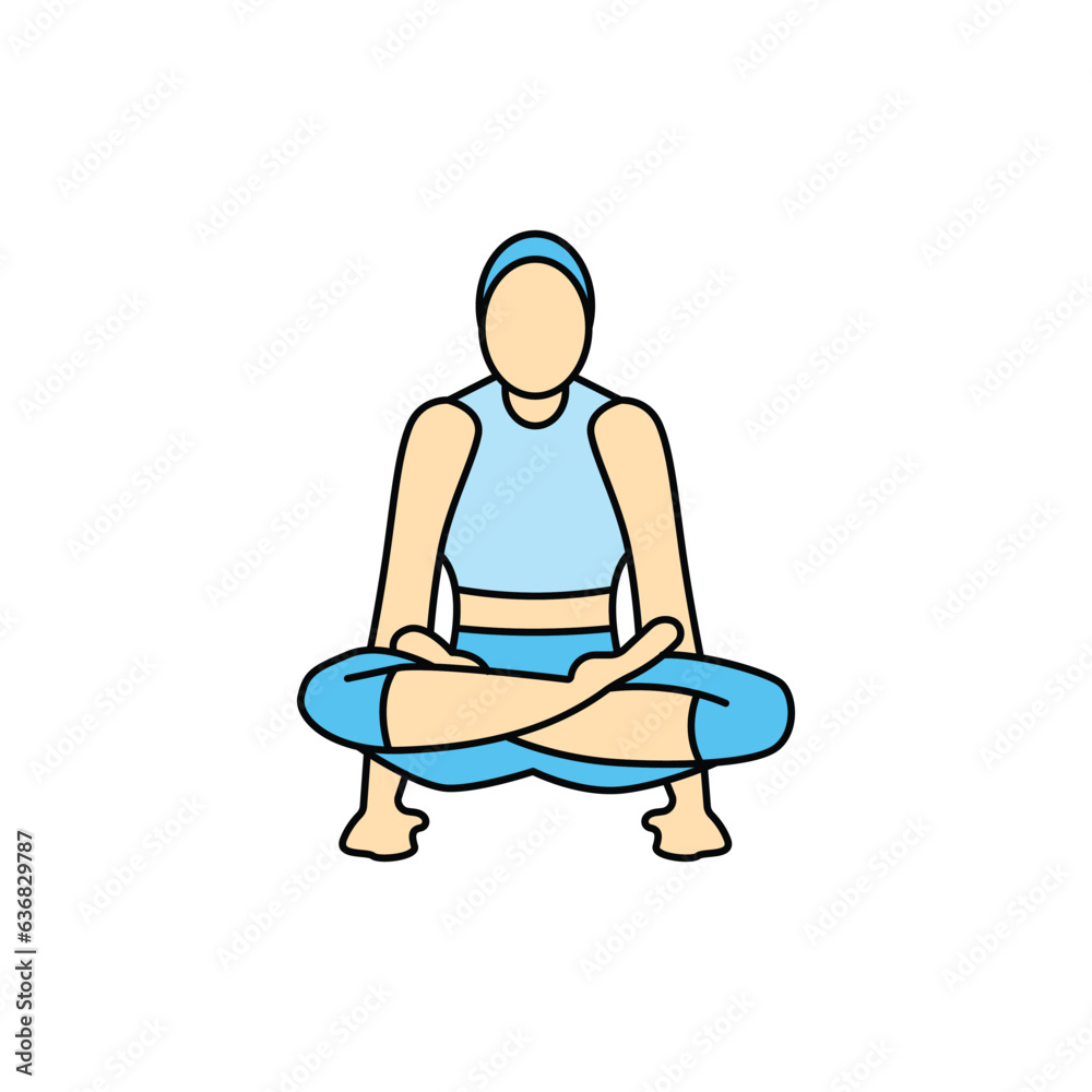yoga pose icon. filled outline icon yoga pose icon. filled outline icon