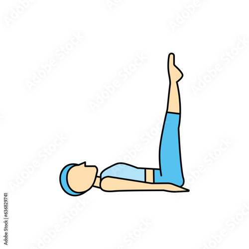 yoga pose icon. filled outline icon