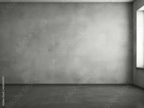 Empty Grunge Grey Room with Nothing and Nobody for Product Mockup