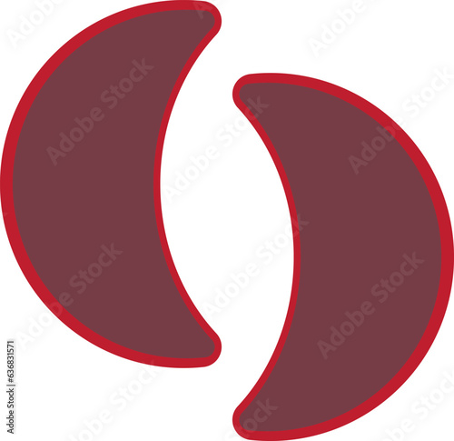 Jiaobei, Moon Blocks, Red wooden divination tools, flat-side up means laughing answer.