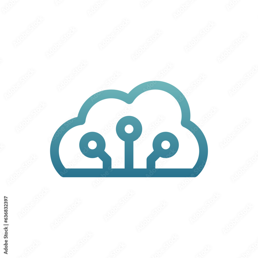 cloud server gradient icon cloud server gradient icon