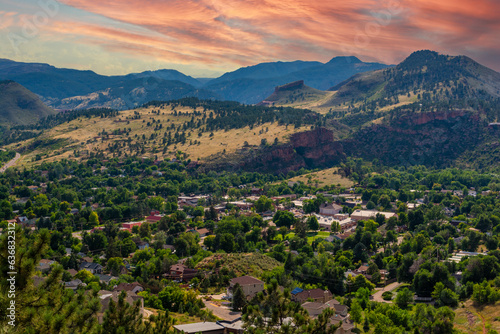 Lyons, Colorado in the Rocky Mountains on a Summer Day