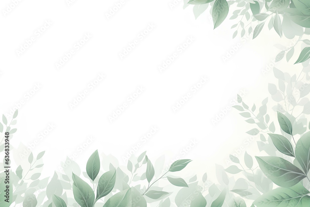 green leaves frame made by midjeorney