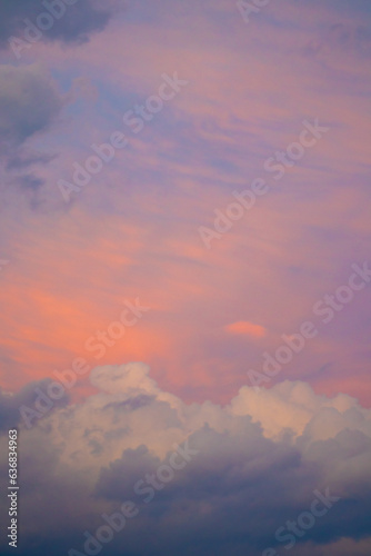 orange and pink clouds