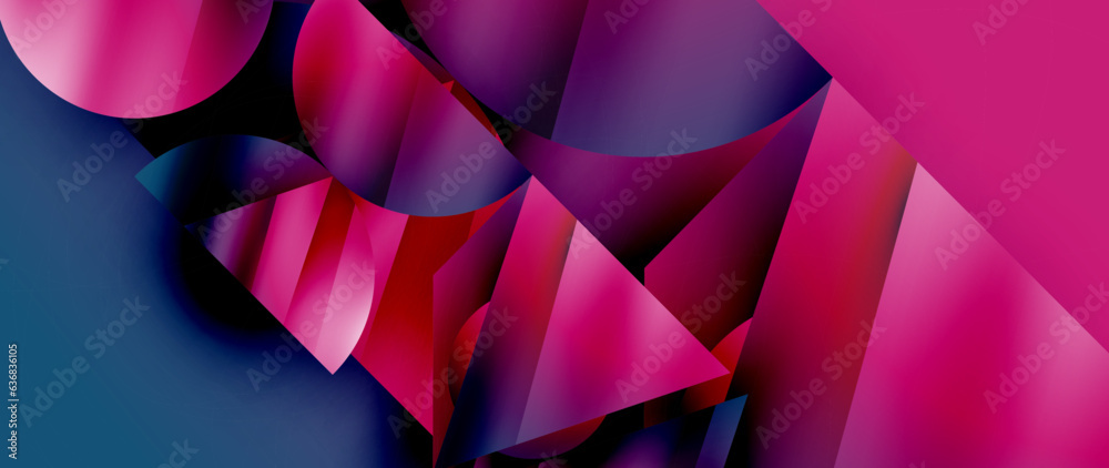 Captivating abstract backdrop composed of interlocking triangles and circles, forming an intriguing dance of shapes and patterns that exude both elegance and modernity Captivating abstract backdrop composed of interlocking triangles and circles, forming an intriguing dance of shapes and patterns that exude both elegance and modernity