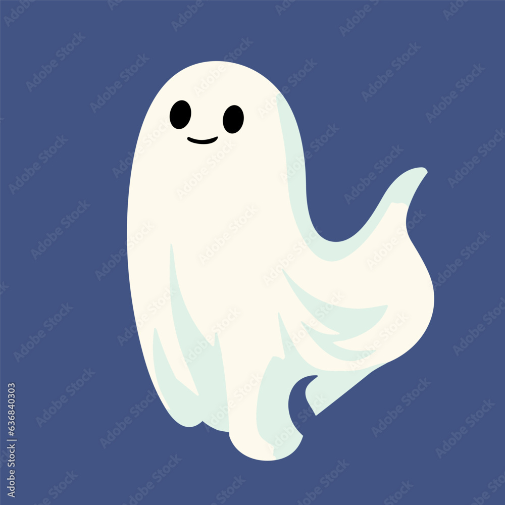Cute Ghost character style, and flat design. Vector Illustrations for Halloween Day. Cute Ghost character style, and flat design. Vector Illustrations for Halloween Day.