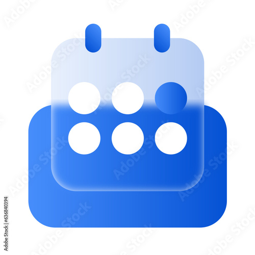 Calendar Glassmorphism UI Icon Sign and Symbol Design Illustrator Png Svg	