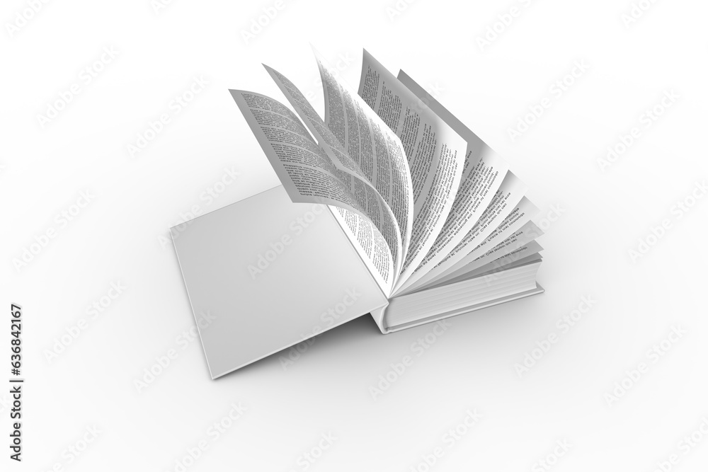 Obraz premium Digital png illustration of open book on transparent background