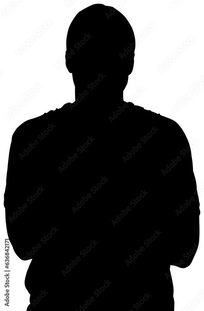 Digital png silhouette image of man with short hair on transparent background Digital png silhouette image of man with short hair on transparent background