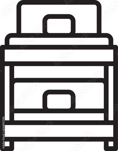 Bunk bed outline icon