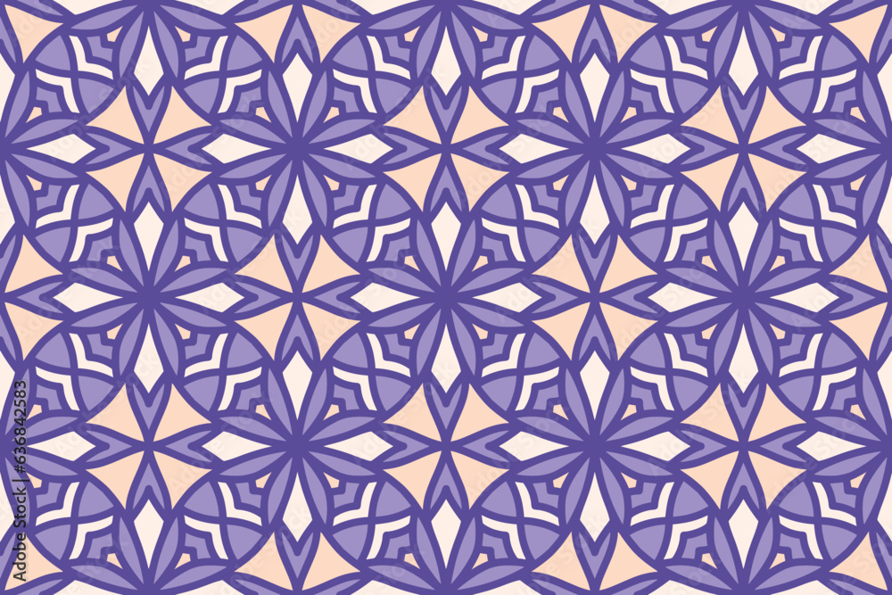 Fototapeta premium Seamless abstract geometric shape pattern