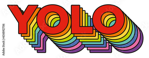 Digital png illustration of yolo text on transparent background photo