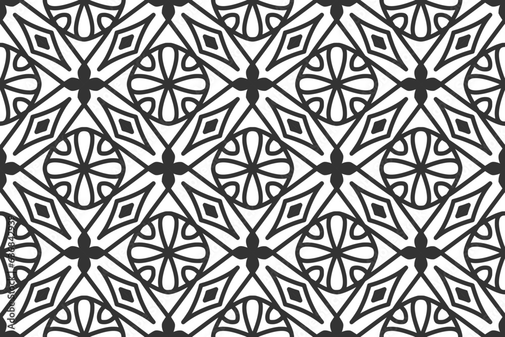 Seamless abstract geometric shape pattern