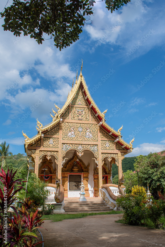 Naklejka premium Visit beautiful temples in Northern Thailand.