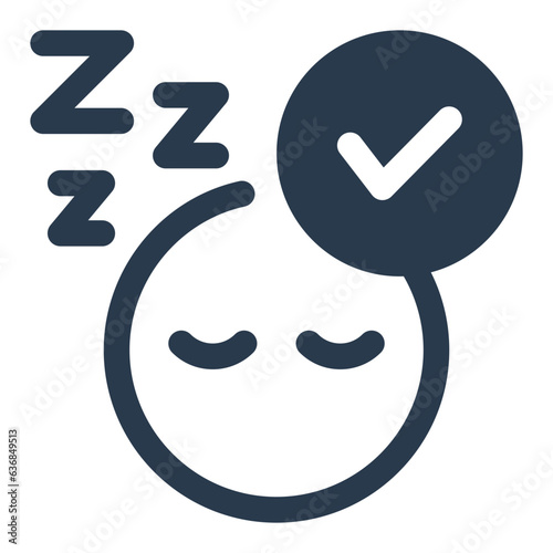Getting a good night's sleep vector icon