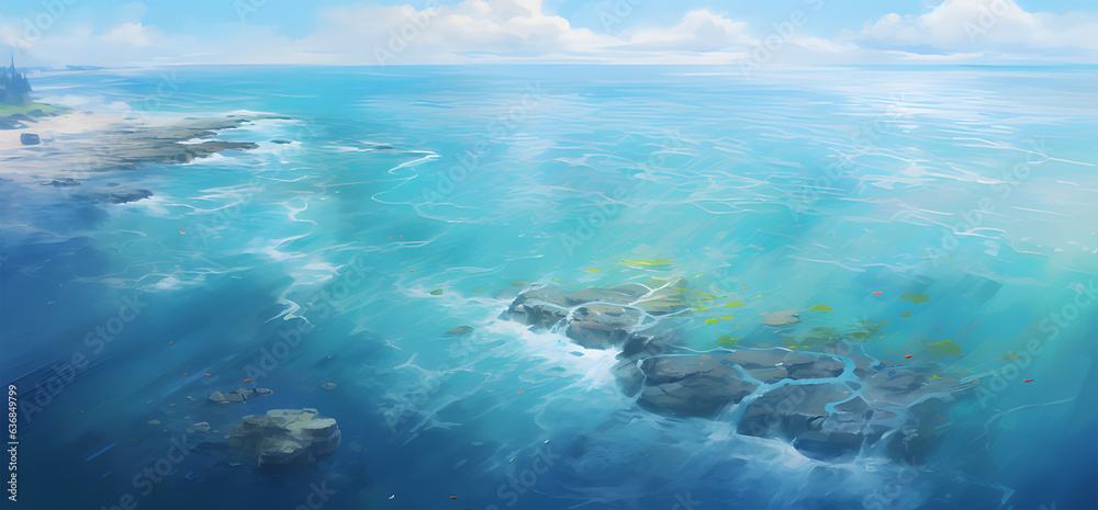 aerial sea landscape ai generative aerial sea landscape ai generative