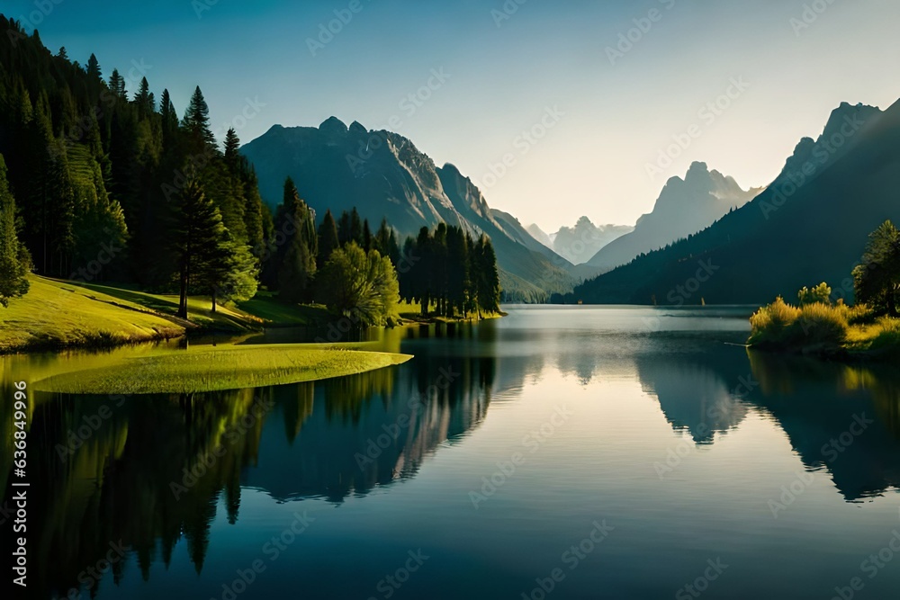 lake in mountains