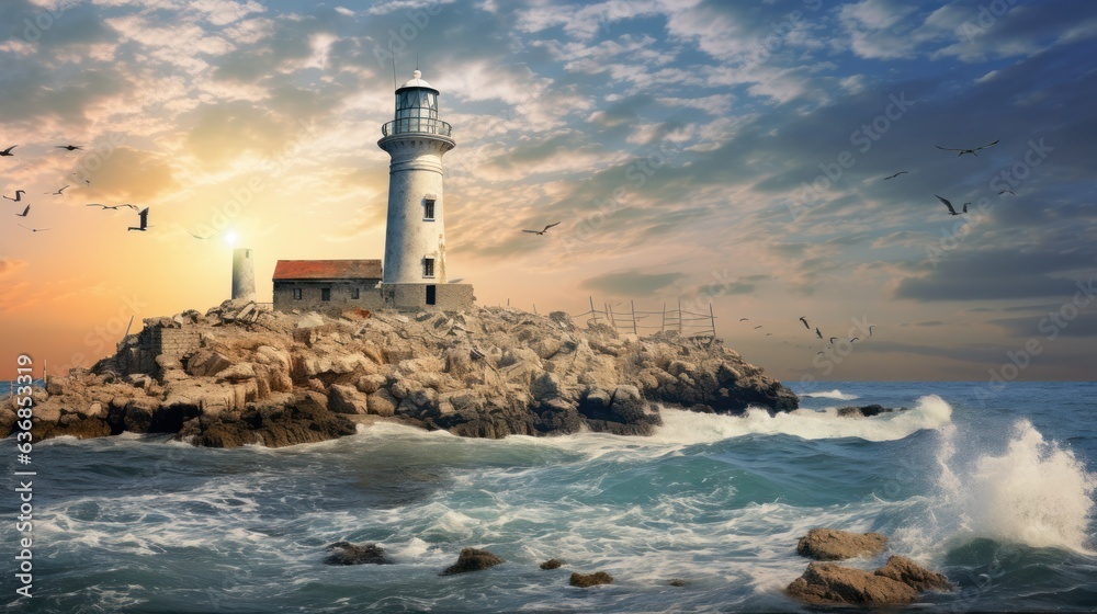 Alexandrian lighthouse generative ai