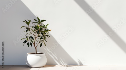 おしゃれな影と観葉植物の背景素材06