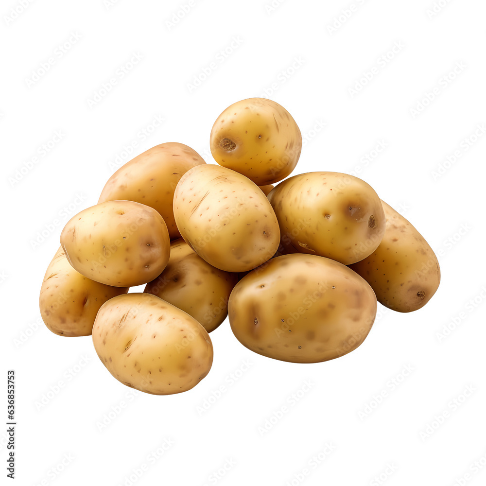 pile of potatoes isolated on transparent background pile of potatoes isolated on transparent background